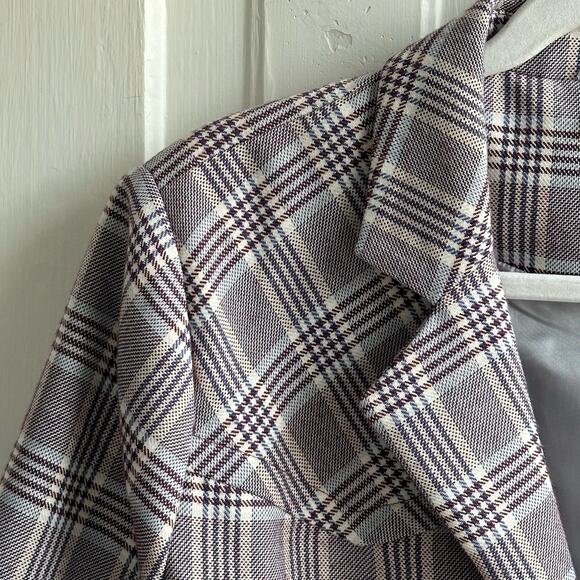 ASOS DESIGN Check Formal Coat With Western Stitching - Picture 5 of 9
